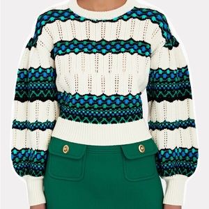 $328 RETAIL! Glamorous Intermix sweater. Flattering and stylish!